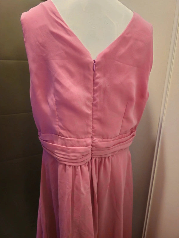 Robe longue rose de soirée