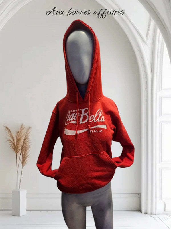 Sweat rouge à capuche