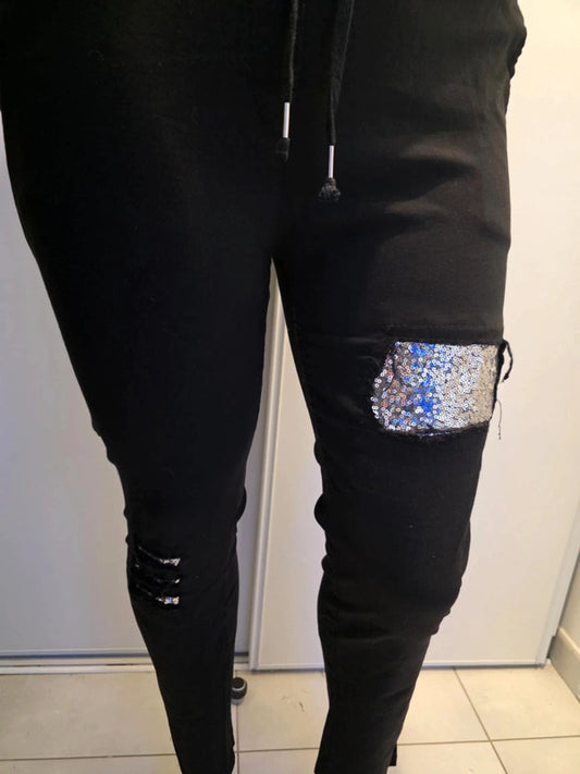 Pantalon noir élastique