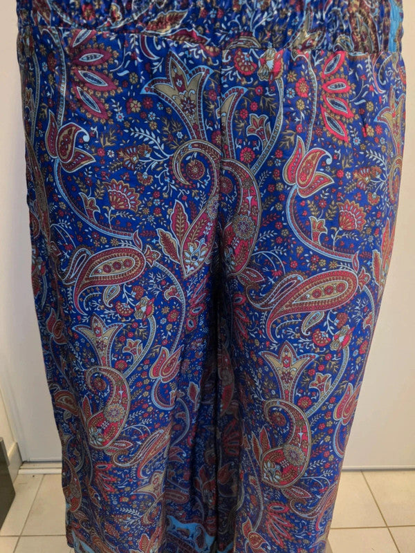 Pantalon élastique bleu