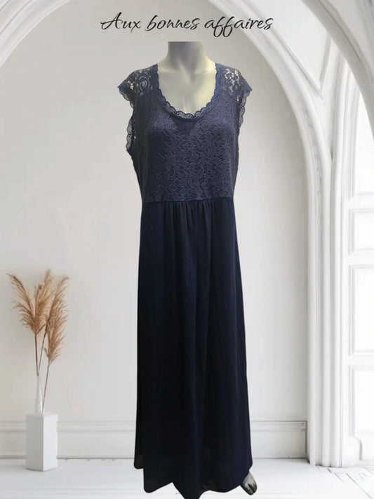 Robe longue bleu marine