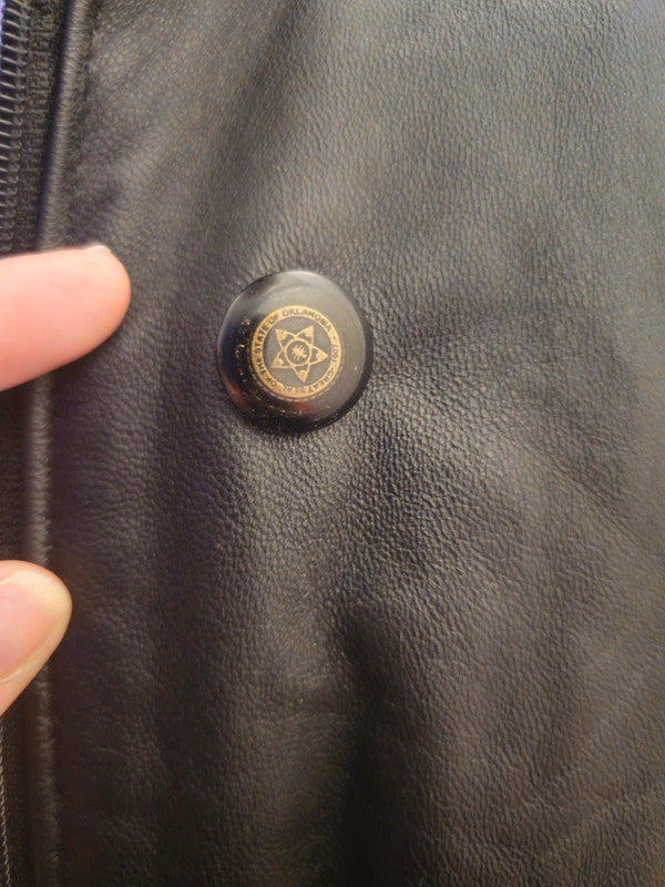 Manteau noir simili cuire