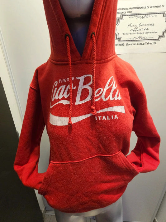 Sweat rouge à capuche